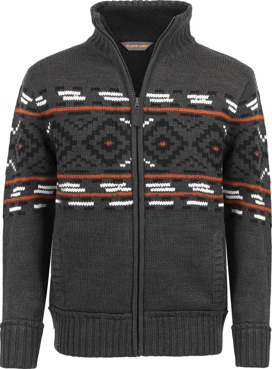 Gilet homme Life Line - gilet hiver homme - Mart - tricot 'norvégien' gris  foncé -... | bol