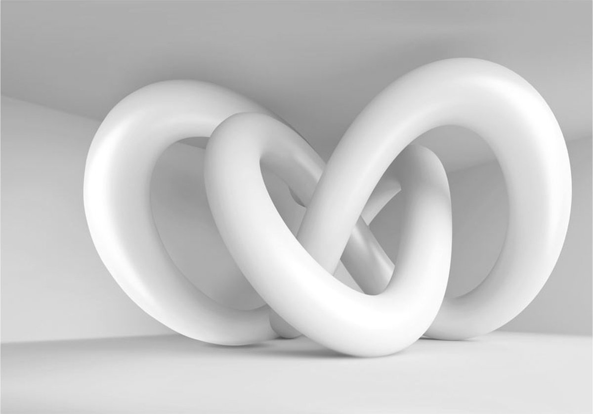 Fotobehang - White weave.