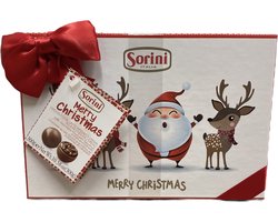 Sorini chocolade kerst cadeau - luxe kerst doosje gevuld met Italiaanse chocolade - 300 gram - cadeau