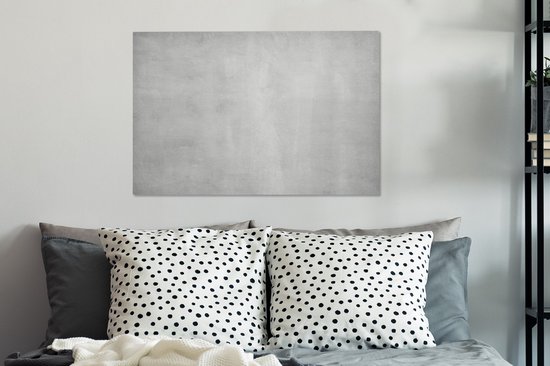 Toile Peinture Béton - Grijs - Ciment - Industriel - Structure - 60x40 cm - Décoration murale