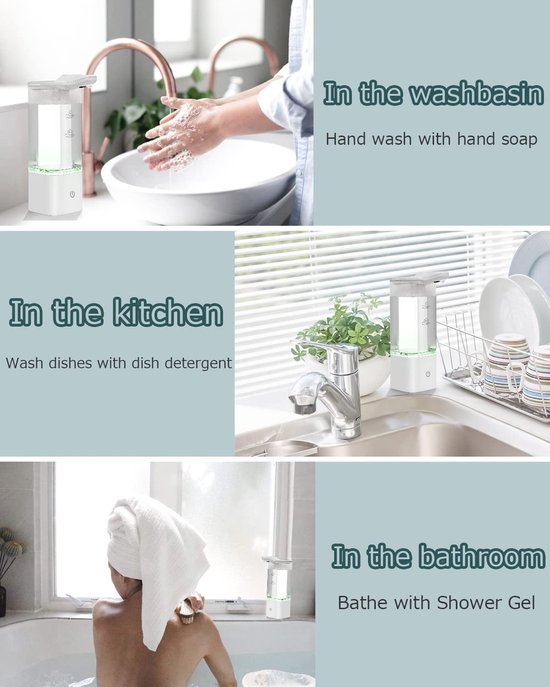 Zeepdispenser Voor Handzeep Aan De Muur Gemonteerd - Compatibel Met 1 Liter Zeeppatronen Wit 23 5 X 11 6 X 11 4 Cm