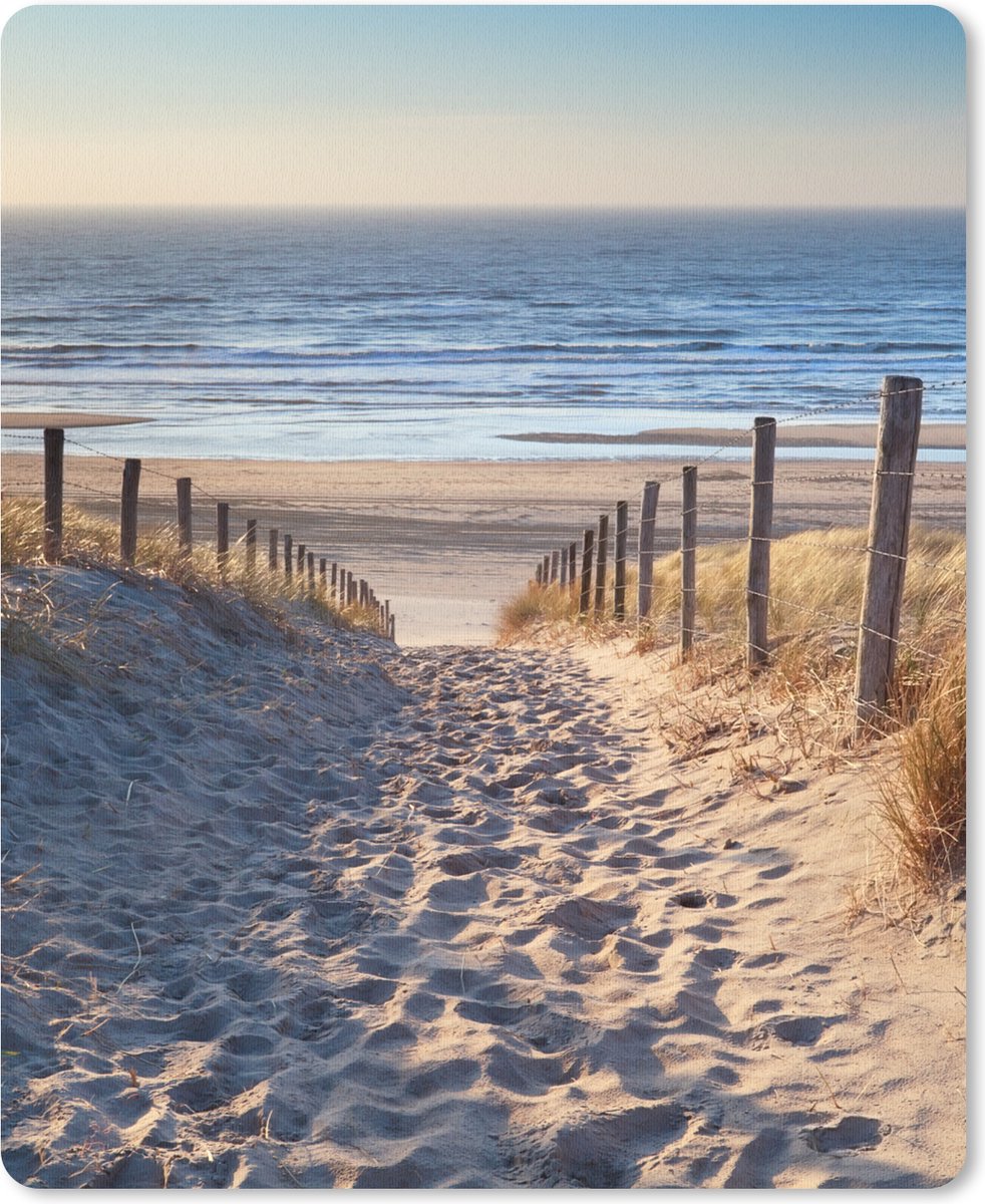 Muismat - Mousepad - Strand - Zee - Nederland - Duinen - Zon - 19x23 cm - Muismatten - Muismat strand