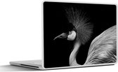 Laptop sticker - 15.6 inch - Kraanvogel - Zwart - Wit - Vogel - Dieren - 36x27,5cm - Laptopstickers - Laptop skin - Cover