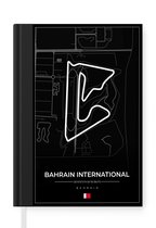 Notitieboek - Schrijfboek - Formule 1 - Racebaan - Bahrain International Circuit - Bahrain - Circuit - Zwart - Notitieboekje klein - A5 formaat - Schrijfblok