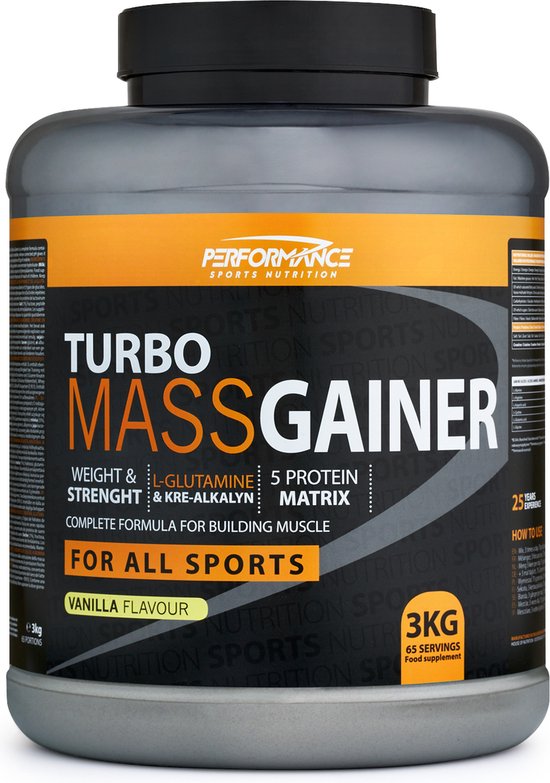 Turbo Mass Gainer (Vanilla - 3000 gram) - Performance - Weight gainer ...