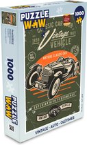 Puzzel Vintage - Auto - Oldtimer - Legpuzzel - Puzzel 1000 stukjes volwassenen