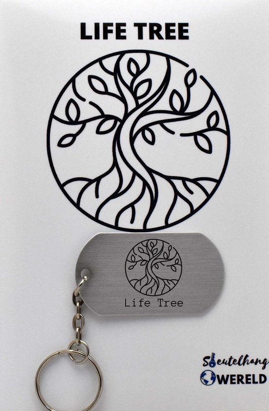 Life tree sleutelhanger inclusief kaart – Life Tree cadeau – Life Tree - Leuk kado voor je romantisch persoon om te geven - 2.9 x 5.4CM