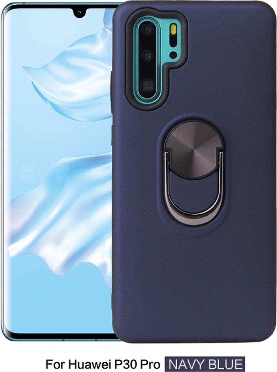 Hoesje Geschikt voor Huawei P30 Pro hoesje Shockproof Armor case - back cover – TPU – Blauw