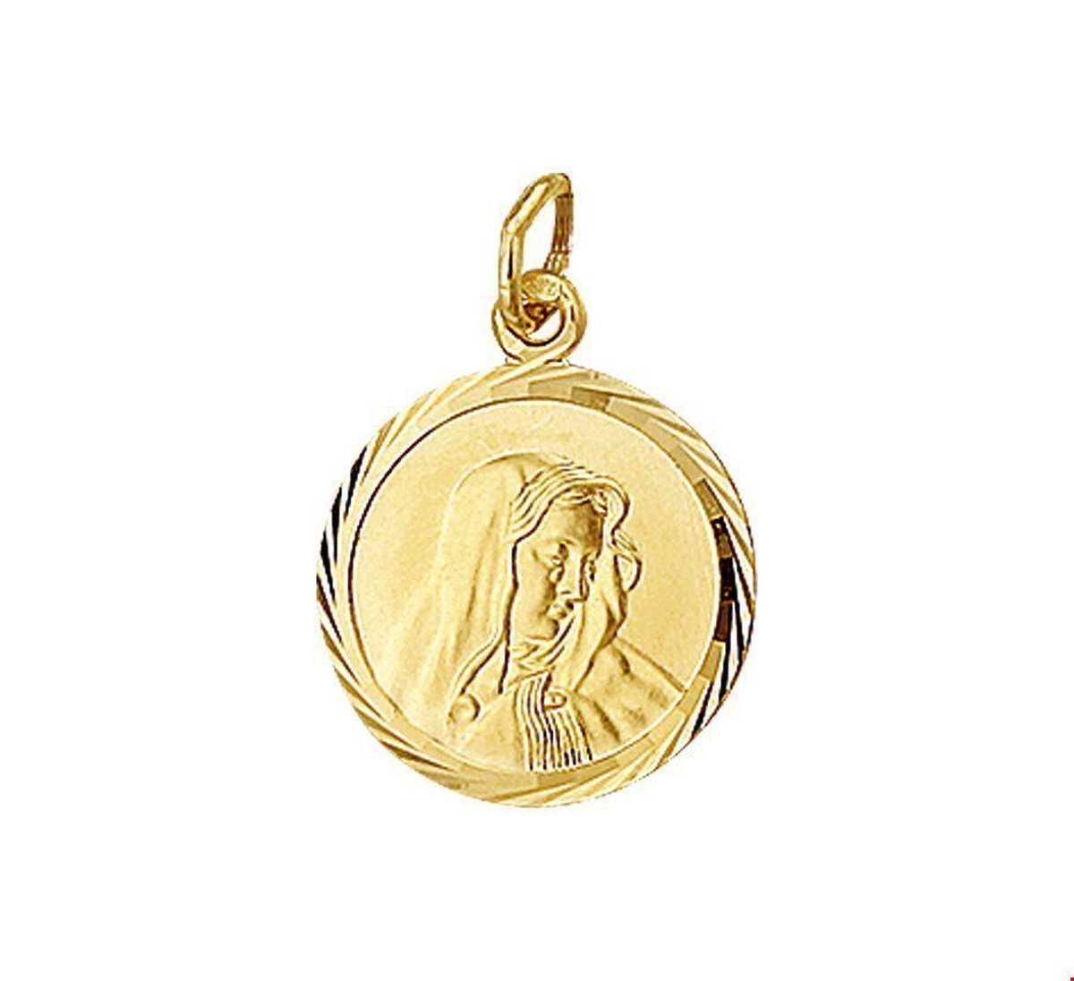 Geelgouden Hanger scapulier gediamanteerd 4010341