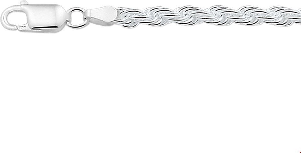 The Jewelry Collection Armband Koord 4,0 mm - Zilver