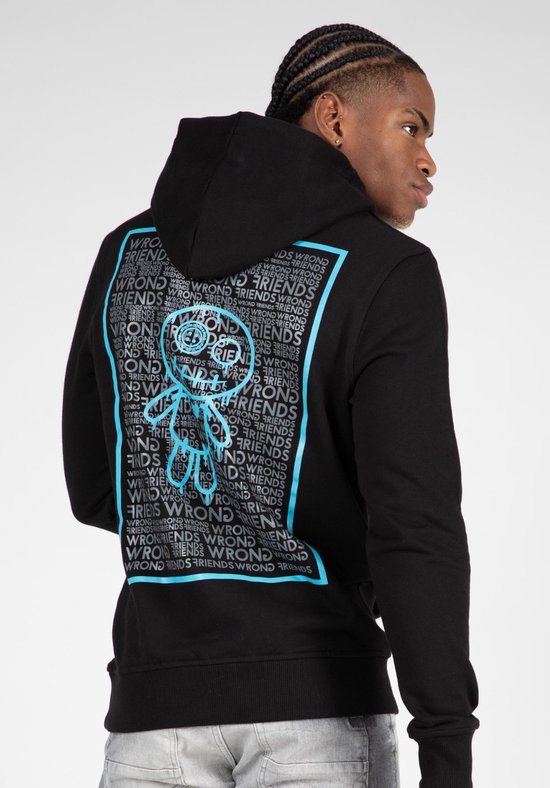 LUCCA HOODIE - BLACK/BLUE small