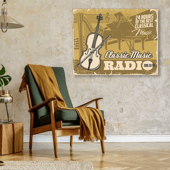 Wanddecoratie / Schilderij / Poster / Doek / Schilderstuk / Muurdecoratie / Fotokunst / Tafereel Classic music gedrukt op Dibond