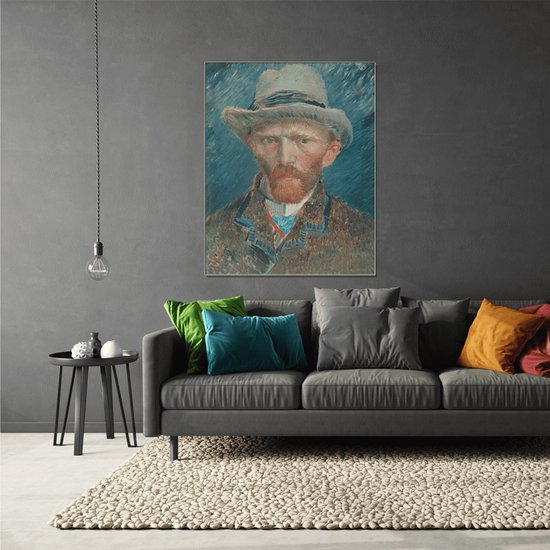 Wanddecoratie / Schilderij / Poster / Doek / Schilderstuk / Muurdecoratie / Fotokunst / Tafereel Zelfportret - Vincent van Gogh gedrukt op Dibond