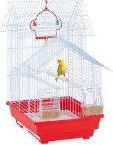 Cage à oiseaux Relaxdays petite - cage à canari avec tiroir - diamant mandarin - cage de transport perruche