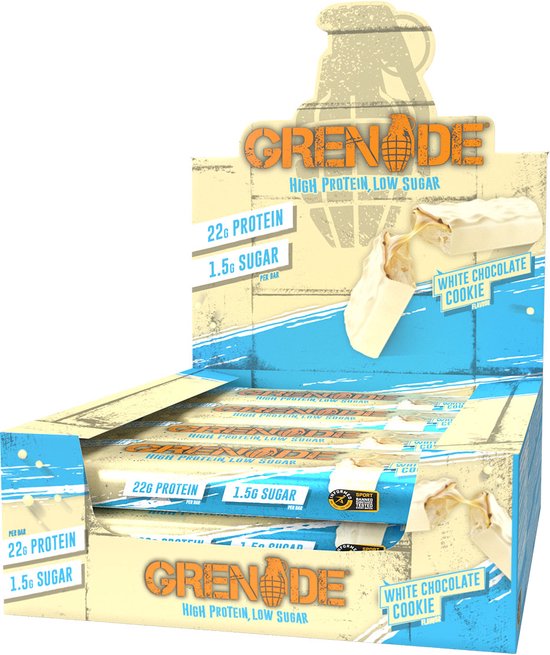 Grenade Carb Killa Bars - Proteïne Repen - Witte Chocolade Cookie - 12 Eiwitrepen (720 gram)