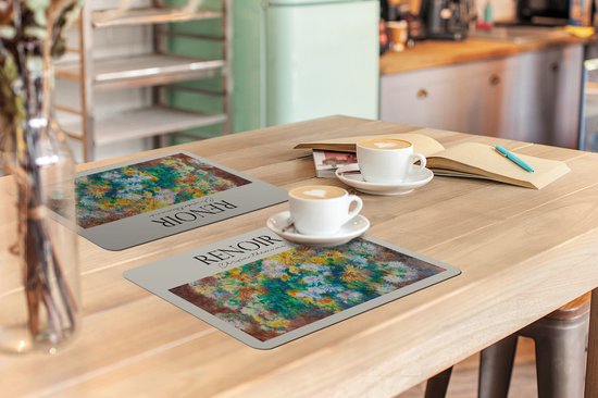 Set de table - Peinture - Renoir - Bouquet - 45x30 cm - 6 pièces