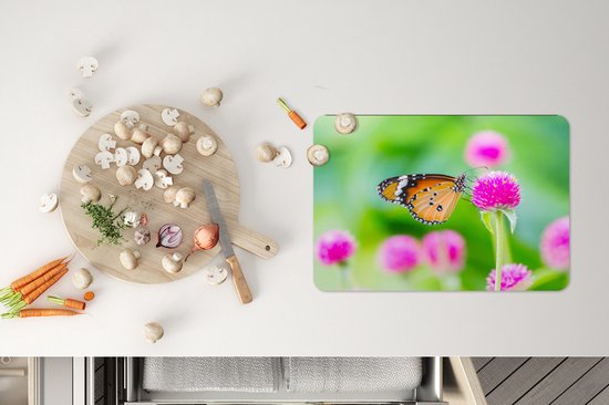 Set de Table - Napperons de Table en Plastique - Rural - Papillon - Chardon - Bloem - 45x30 cm - 6 pièces - Résistant à la Chaleur - Antidérapant - Pad - Amovible