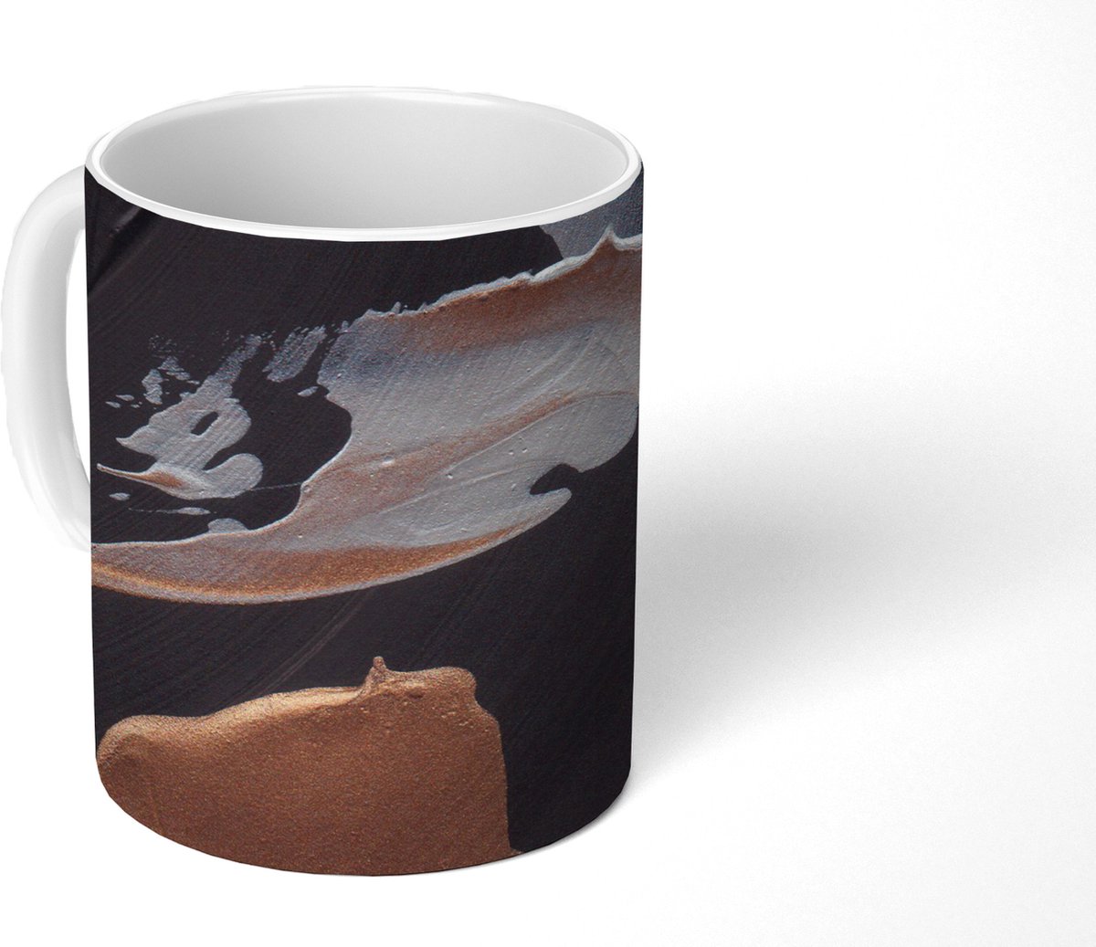 Mok - Koffiemok - Abstract - Verf - Goud - Mokken - 350 ML - Beker - Koffiemokken - Theemok