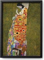 Poster Gustav Klimt – A2 - 42 x 59,4 cm - Inclusief lijst (Zwart Aluminium)