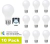 10 pack - Integral LED - E27 LED lamp - 8 watt - 806 lumen - 4000K - Dag/nacht sensor - niet dimbaar