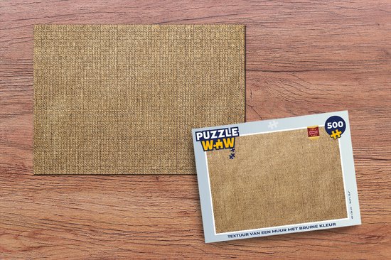 Puzzel Muur - Bruin - Stof - Legpuzzel - Puzzel 500 stukjes