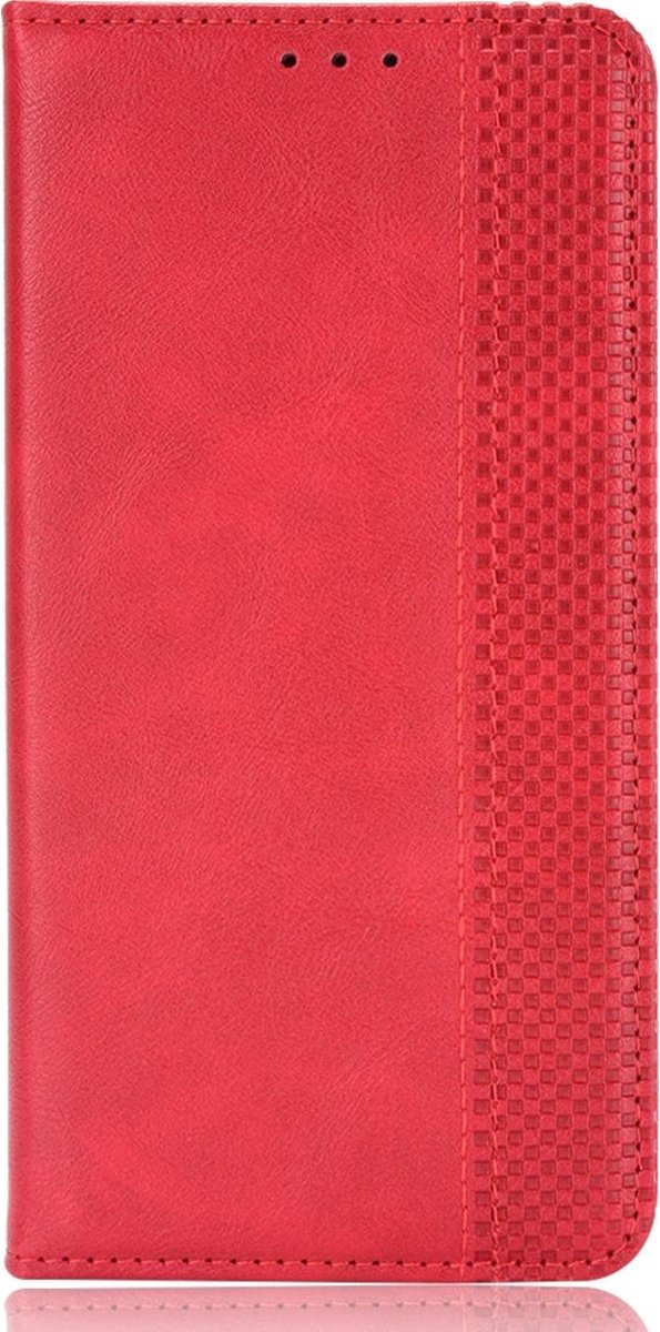 Mobigear Telefoonhoesje geschikt voor HONOR X7 Hoesje | Mobigear Sensation Bookcase Portemonnee | Pasjeshouder voor 3 Pasjes | Telefoonhoesje voor Pinpas / OV Kaart / Rijbewijs - Rood