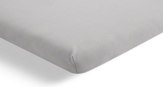 Beter Bed Select Jersey Hoeslaken voor Topper - 100% Katoen - 200 x 220 cm - Lichtgrijs