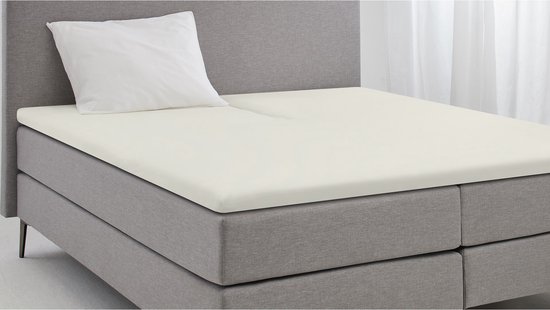 Cinderella Weekend topper hoeslaken enkele split topper katoen ivory