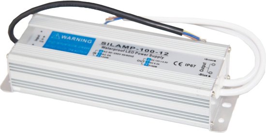 Transformateur 220 V 12 V IP67 100 W DC 8,3 A