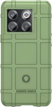 OnePlus 10T Hoesje - Rugged Shield TPU Gelcase - Groen - GSM Hoesje - Telefoonhoesje Geschikt Voor OnePlus 10T
