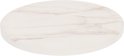 Sous-verre rond au design aspect marbre blanc.