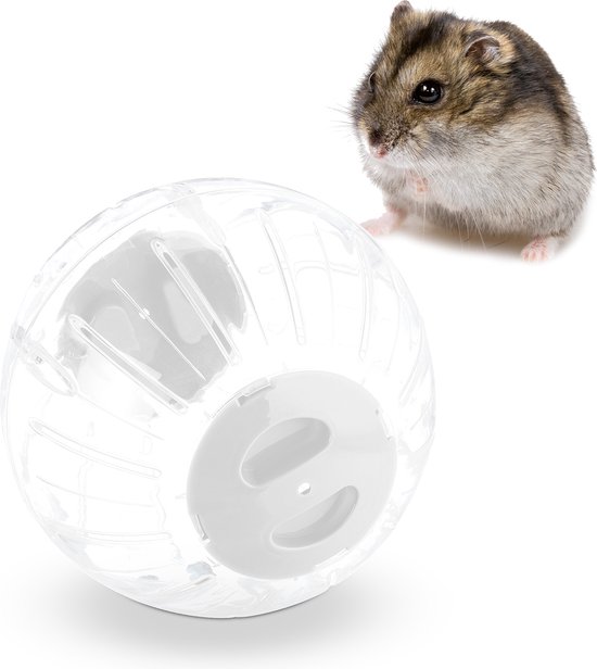 hamsterbal - Ø 18,5 cm - kunststof - loopbal voor hamsters en muizen - knaagdierspeelgoed
