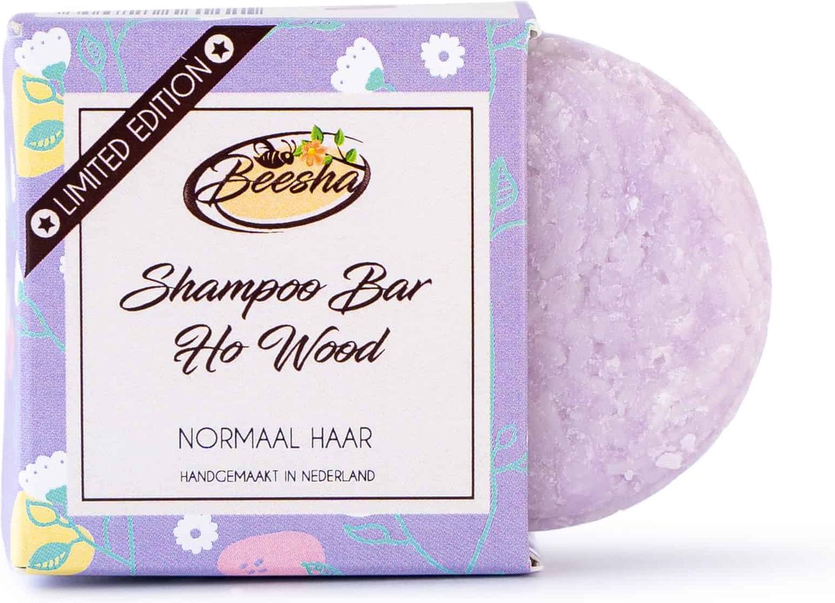 Beesha Shampoo Bar Ho Wood | 100% Plasticvrije en Natuurlijke Verzorging | Vegan, Sulfaatvrij en Parabeenvrij | CG Proof