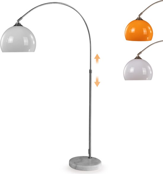 GoodVibes - Booglamp - RVS - Staande Lamp 130 - 180 CM | bol.com