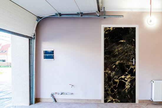 Autocollant de porte Zwart - Or - Peinture - 90x215 cm - Affiche de porte