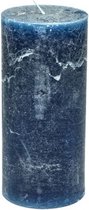 Stompkaars - Donkerblauw - 7x15cm - parafine - set van 3