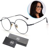 LC Eyewear Computerbril - Blauw Licht Bril - Blue Light Glasses - Beeldschermbril - Metaal - Unisex - Zwart