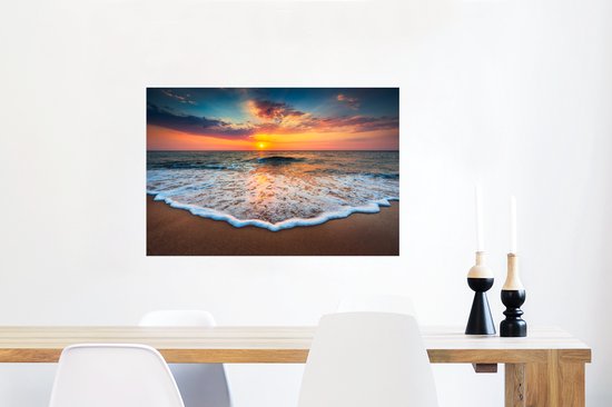 Affiche Plage - Mer - Coucher de soleil - 90x60 cm