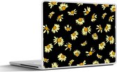 Laptop sticker - 10.1 inch - Madelief - Zwart - Patroon - 25x18cm - Laptopstickers - Laptop skin - Cover
