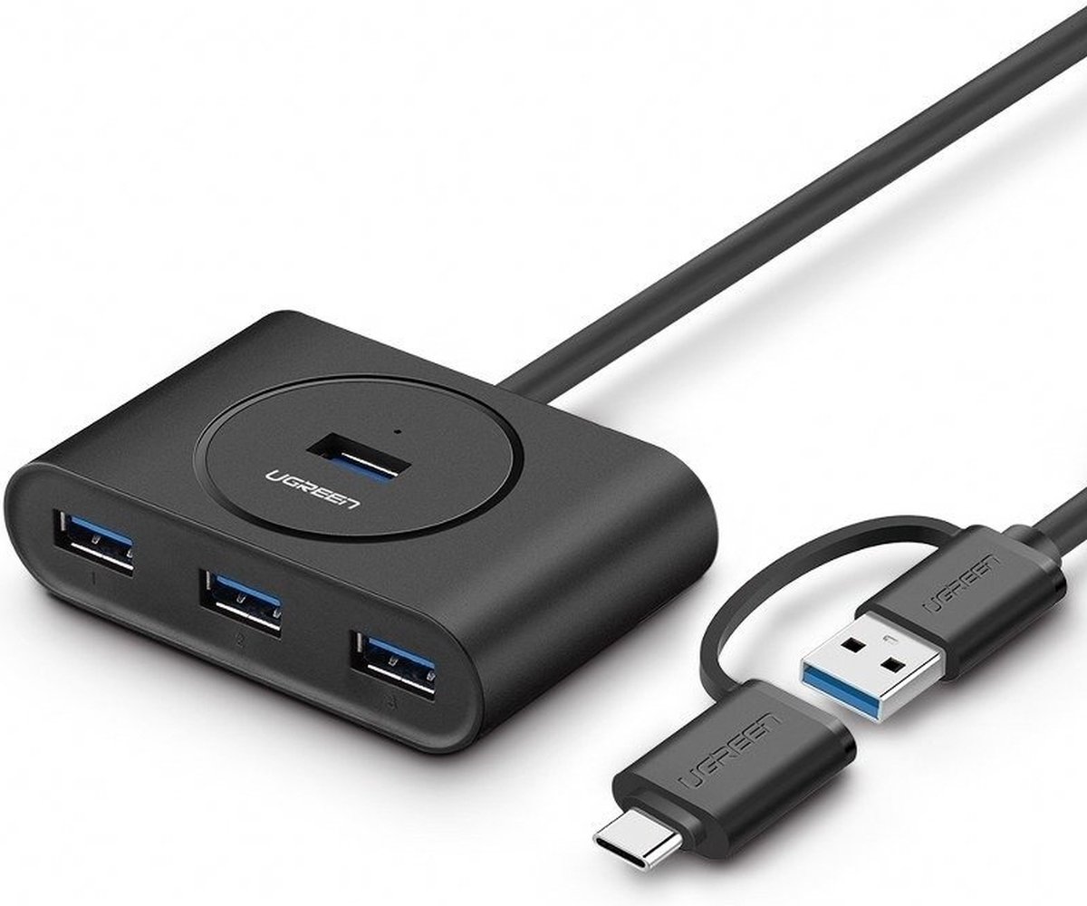 UGreen USB 3.0 + USB-C 3.1 Hub 4-poorten