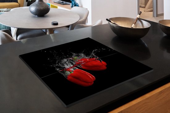 KitchenYeah® Inductie beschermer 81x52 cm - De skyline van de KitchenYeah® Inductie beschermer 81x52 cm - De skyline van de