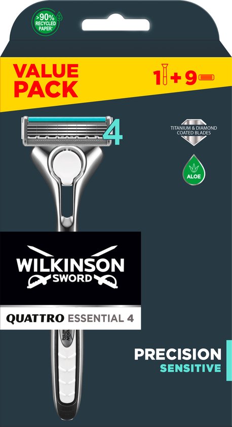 Wilkinson Men Razor Value Pack Quattro Titanium Sensitive - Comprenant 8  rasoirs x2 | bol.com
