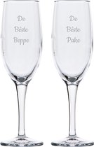 Gegraveerde Champagneglas 16,5cl De Bêste Pake-De Bêste Beppe
