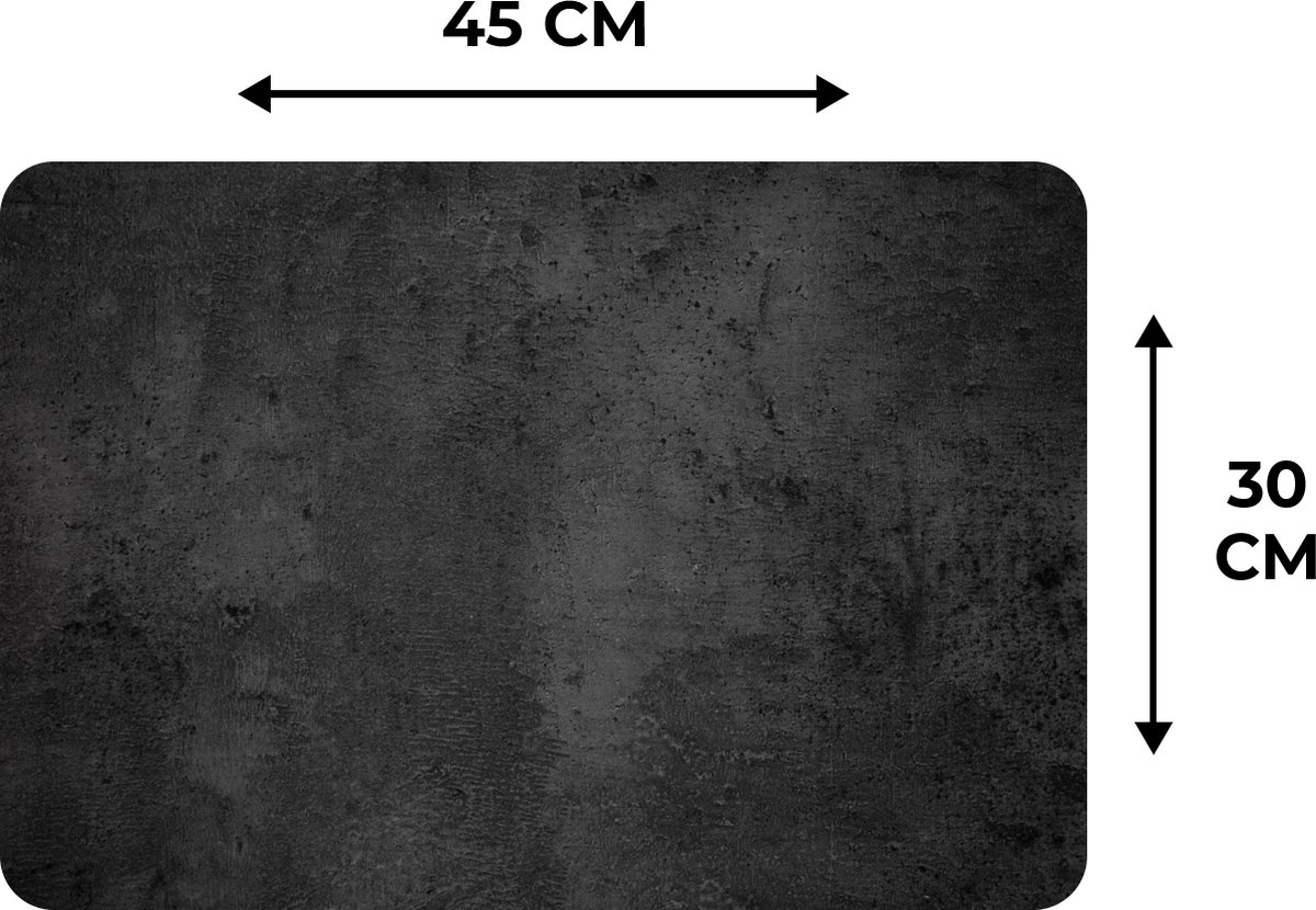 Placemats Zwart Grijs Beton design Industrieel Placemats