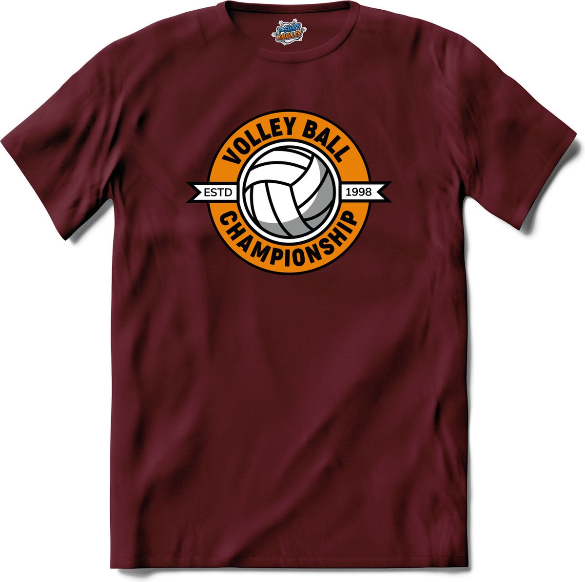 Volleybal championship sport - T-Shirt - Dames - Burgundy - Maat M