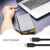 Qoltec USB 3.1 type C mannelijke kabel | USB 3.1 type C mannetje | 3m | Zwart.