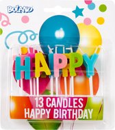 Boland Candles On Pick Happy Birthday Wax 13 pièces