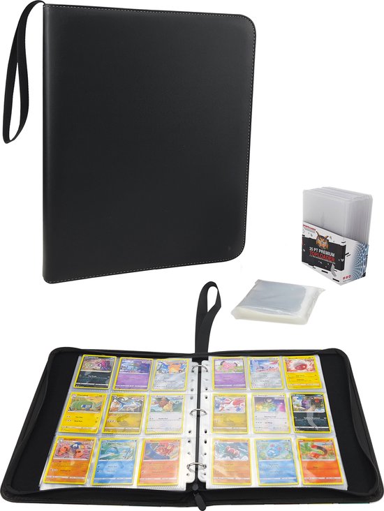 Verzamelmap met toploaders en card sleeves verzamelmap geschikt voor