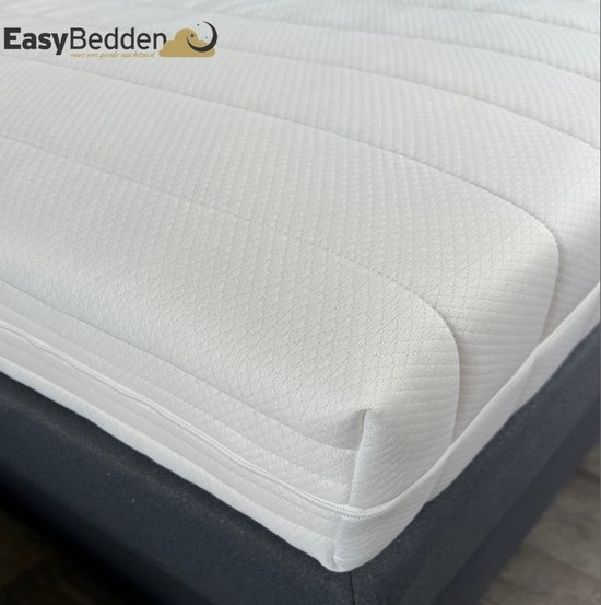 EasyBedden®  90x200 Kindermatras - 17 cm dik | Koudschuim Hybride Schuim - Luxe Tijk - 100 % Veilig - ACTIE !!!