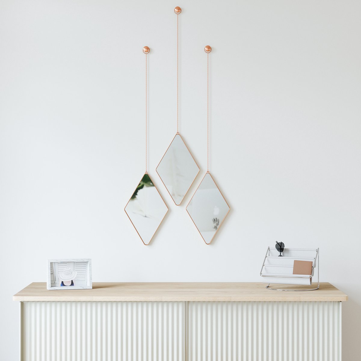 Umbra set van 3 wand spiegels Dima - Koper